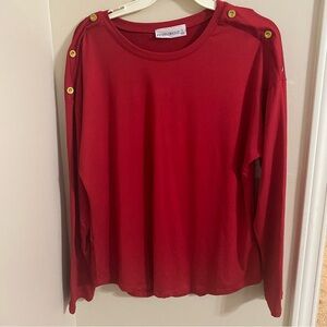 Inner Circle EUC long sleeve holiday red top